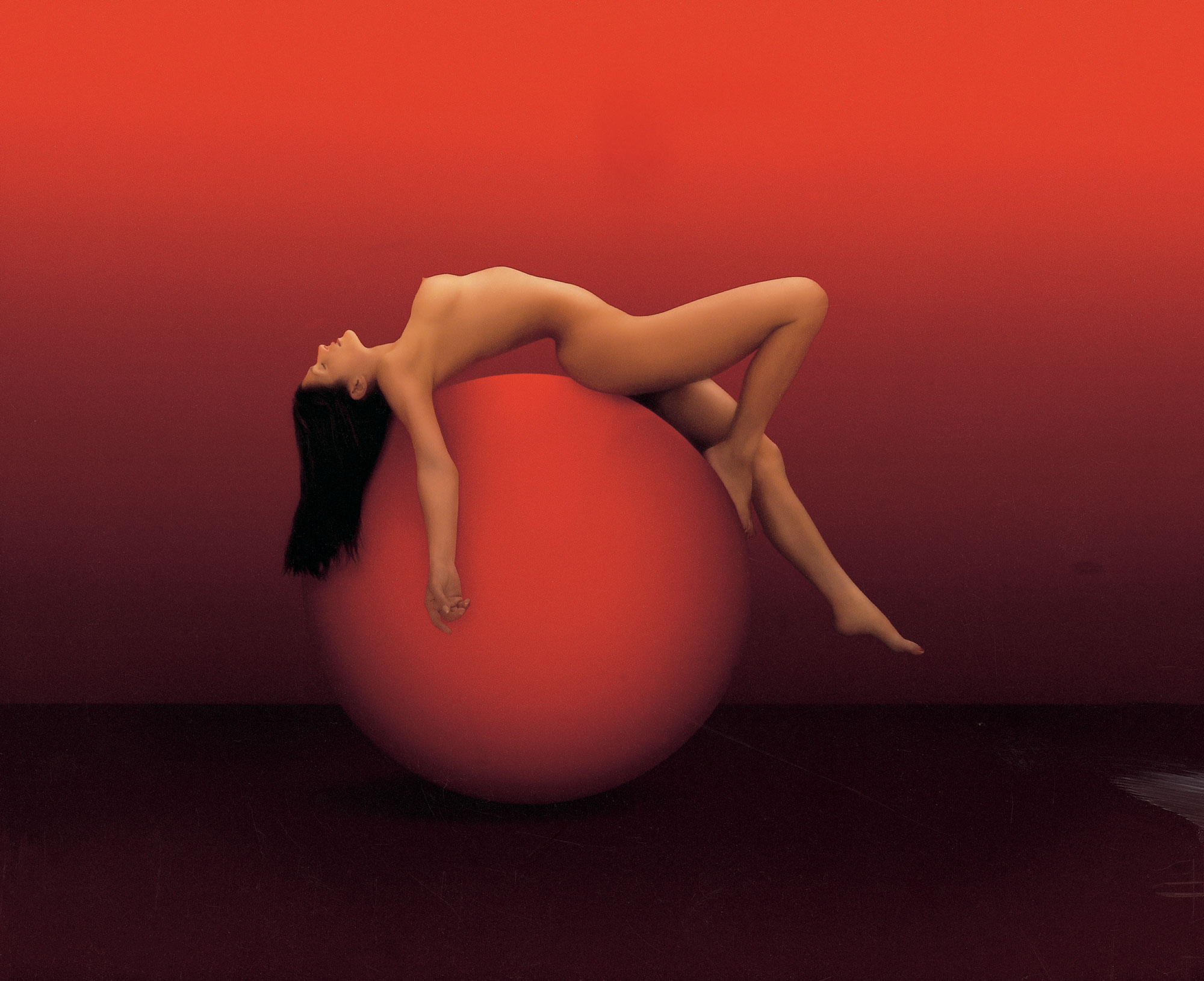 Ella on Red Sphere