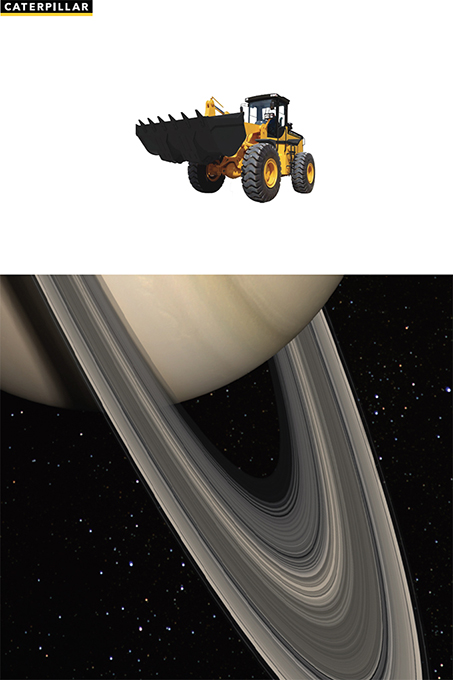 Caterpillar posters and an annual report